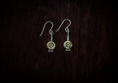 ADES2 - Forged silver and bullet earrings