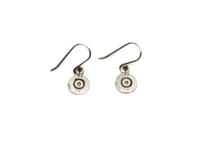 Silver bullet earrings